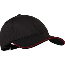 Chef Works Cool Vent Baseball Cap Black with Red